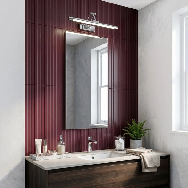 Επιτοίχο φωτιστικό μπάνιου LED SWE016-1W 42cm Chrome
