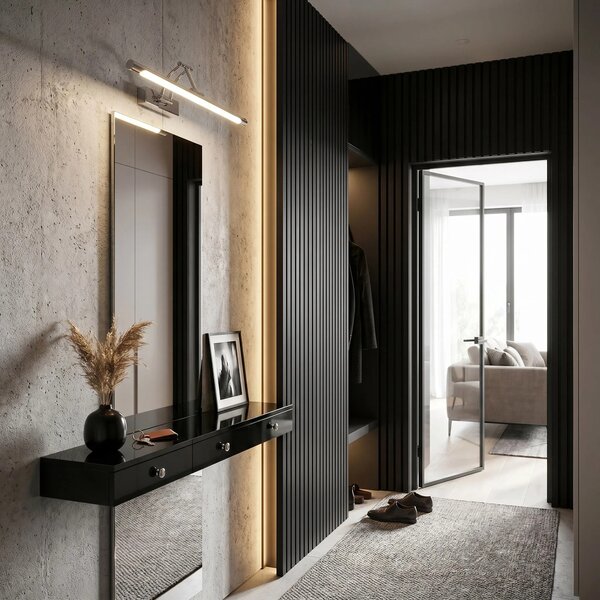 Επιτοίχο φωτιστικό μπάνιου LED SWE016-1W 42cm Chrome
