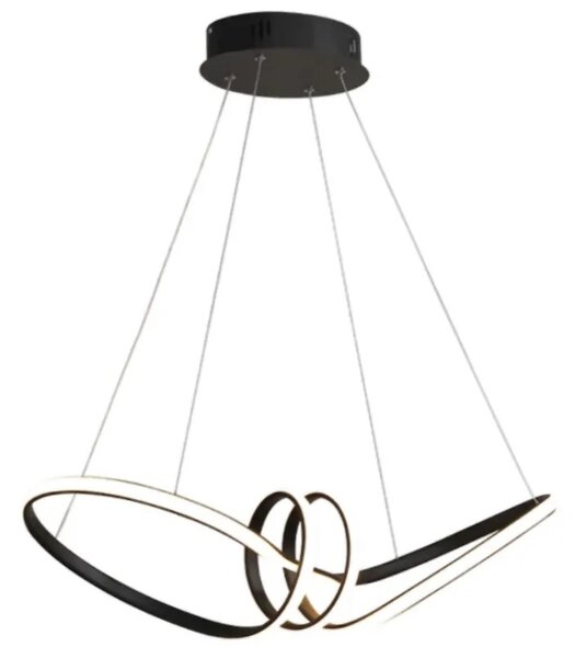 Μοντέρνο φωτιστικό οροφής LED + REMOTE APP823-CP Μαύρο