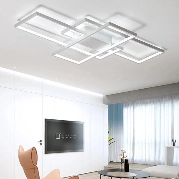 Μοντέρνο φωτιστικό οροφής LED + APP660 REMOTE Λευκό