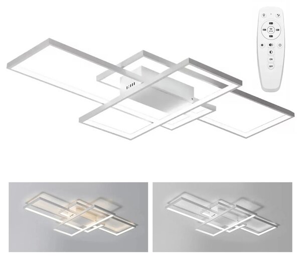 Μοντέρνο φωτιστικό οροφής LED + APP660 REMOTE Λευκό