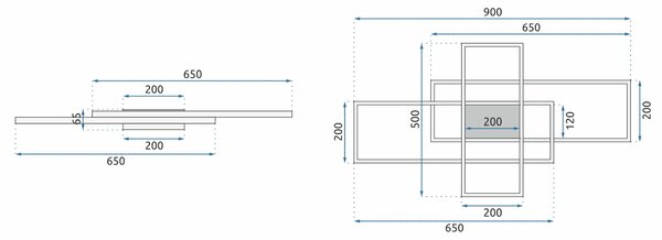 Μοντέρνο φωτιστικό οροφής LED + APP660 REMOTE Λευκό