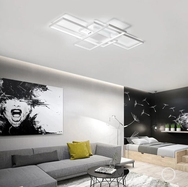 Μοντέρνο φωτιστικό οροφής LED + APP660 REMOTE Λευκό