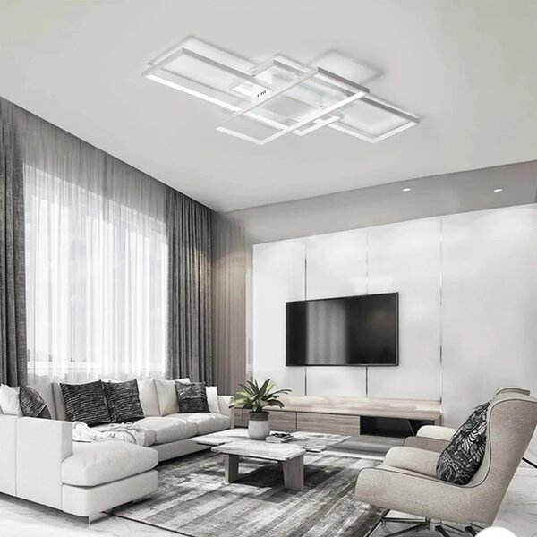 Μοντέρνο φωτιστικό οροφής LED + APP660 REMOTE Λευκό