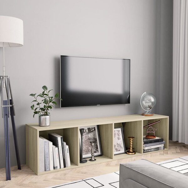 VidaXL Βιβλιοθήκη/Έπιπλο Τηλεόρασης Sonoma Δρυς 143 x 30 x 36 εκ