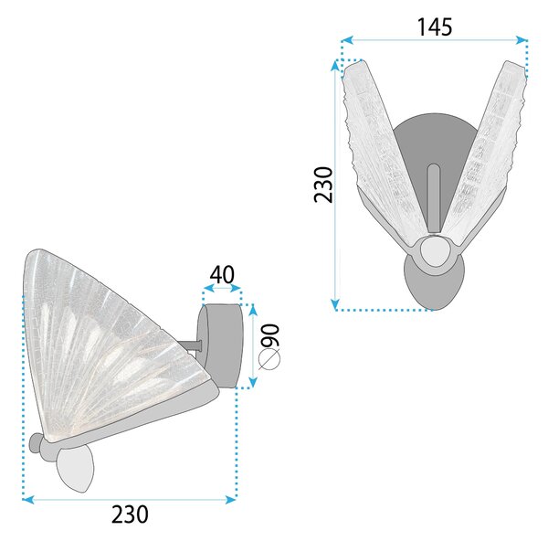 ΦΩΤΙΣΤΙΚΟ ΤΟΙΧΟΥ LED LHJ104-1W LIGHT ROSE GOLD