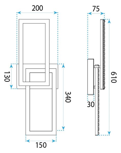 Φωτιστικό οροφής LED G155-C Black