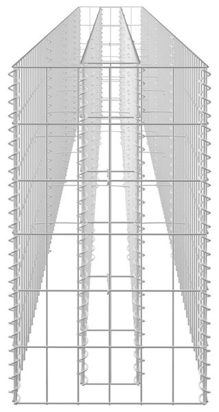 VidaXL Συρματοκιβώτιο-Γλάστρα Υπερυψωμένη 360x30x60 εκ. Γαλβ. Χάλυβας