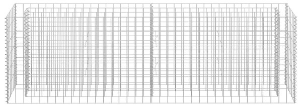 VidaXL Συρματοκιβώτιο-Γλάστρα Υπερυψωμένη 180x30x60 εκ. Γαλβ. Χάλυβας