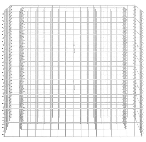 VidaXL Συρματοκιβώτιο-Γλάστρα Υπερυψωμένη 90x30x90 εκ. Γαλβ. Χάλυβας