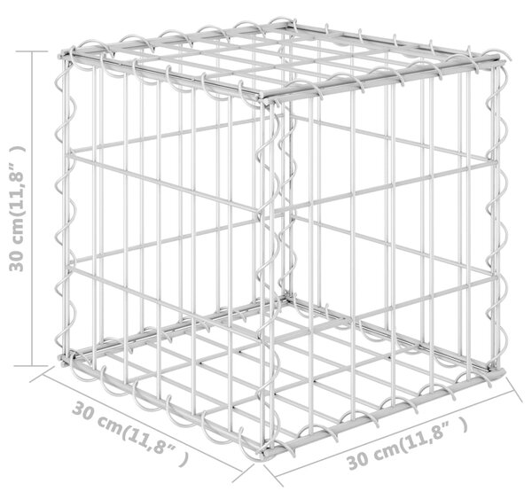 VidaXL Συρματοκιβώτιο Κύβος 30 x 30 x 30 εκ. από Ατσάλινο Σύρμα