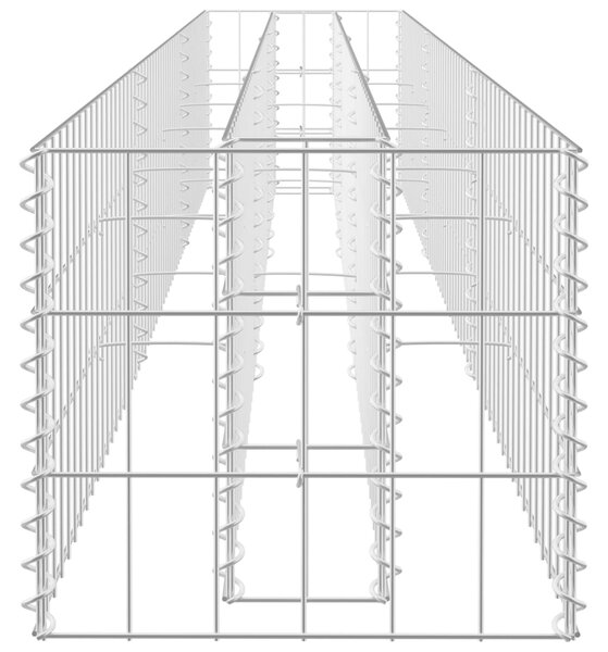 VidaXL Συρματοκιβώτιο-Γλάστρα Υπερυψωμένη 270x30x30 εκ. Γαλβ. Χάλυβας