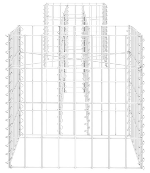 VidaXL Συρματοκιβώτιο Γλάστρα Σχήμα «Η» 260x40x40 εκ. Ατσάλινο Σύρμα