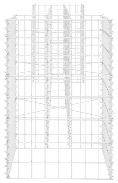VidaXL Συρματοκιβώτιο Γλάστρα Σχήμα «Η» 260x40x60 εκ. Ατσάλινο Σύρμα