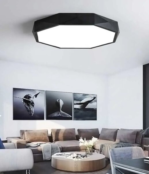 Φωτιστικό Plafon Diamond APP863-C 50 cm Μαύρο