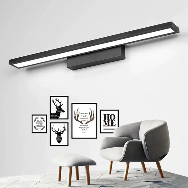 ΦΩΤΙΣΤΙΚΟ ΤΟΙΧΟΥ ΜΠΑΝΙΟΥ LED 60CM APP840-1W FLAT ΜΑΥΡΟ