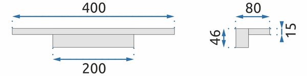 Χρυσό LED φωτιστικό τοίχου 40cm APP836-1W