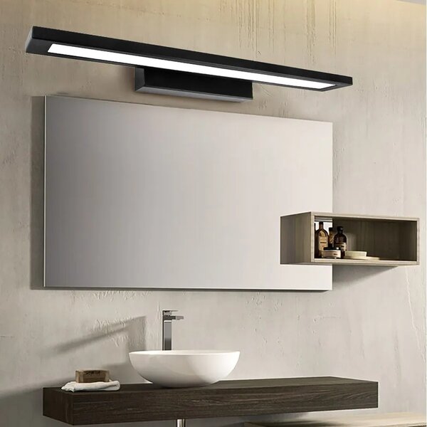 ΦΩΤΙΣΤΙΚΟ ΤΟΙΧΟΥ ΜΠΑΝΙΟΥ LED 60CM APP840-1W FLAT ΜΑΥΡΟ