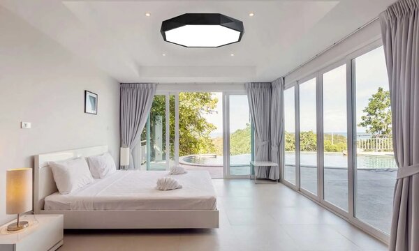 Φωτιστικό Plafon Diamond APP863-C 50 cm Μαύρο