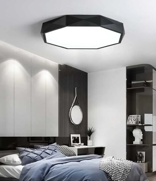 Φωτιστικό Plafon Diamond APP863-C 50 cm Μαύρο