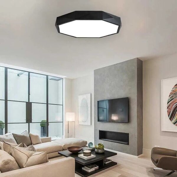 Φωτιστικό Plafon Diamond APP863-C 50 cm Μαύρο