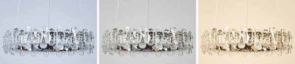 Κρυστάλλινο φωτιστικό οροφής LED APP1041-CP + τηλεχειριστήριο
