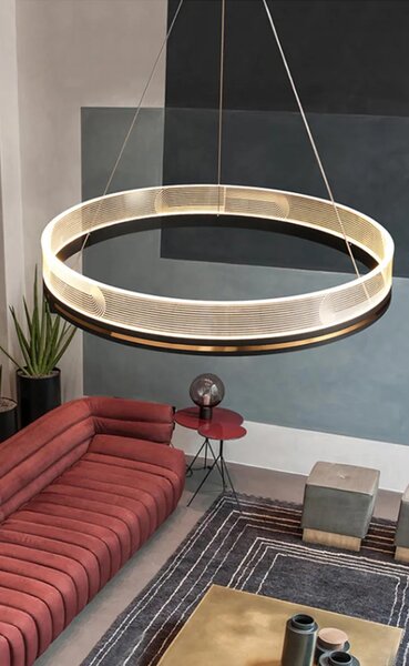 Κρεμαστό φωτιστικό LED APP1190-CP Χρυσό 60εκ
