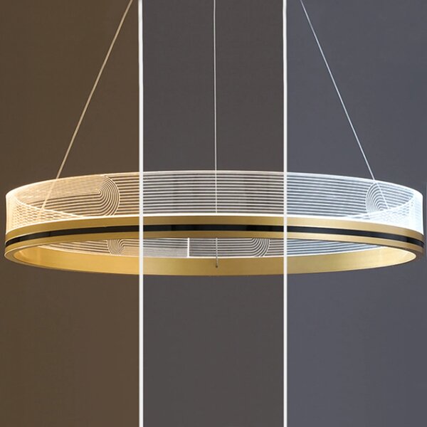 Κρεμαστό φωτιστικό LED APP1190-CP Χρυσό 60εκ