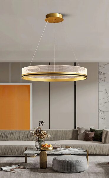 Κρεμαστό φωτιστικό LED APP1190-CP Χρυσό 60εκ