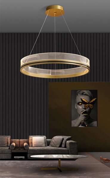 Κρεμαστό φωτιστικό LED APP1190-CP Χρυσό 60εκ