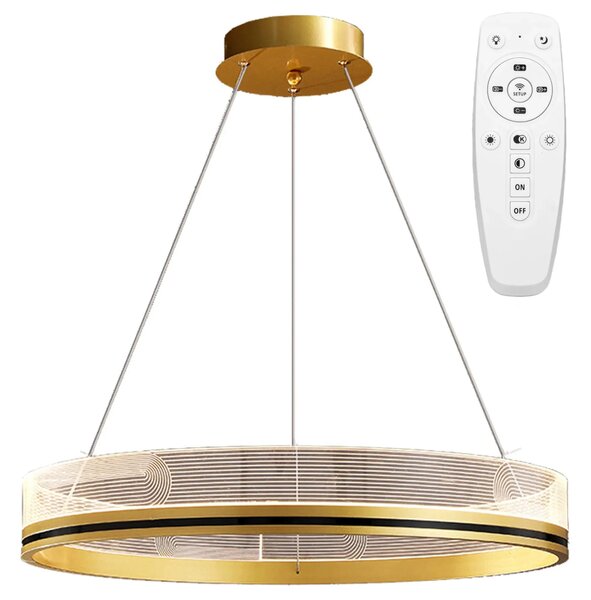 Κρεμαστό φωτιστικό LED APP1190-CP Χρυσό 60εκ