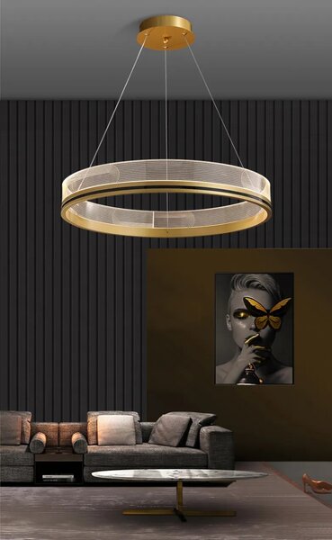Κρεμαστό φωτιστικό LED APP1190-CP Χρυσό 60εκ