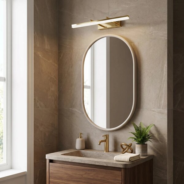 Επιτοίχο φωτιστικό μπάνιου LED APP1873-1W 60cm GOLD