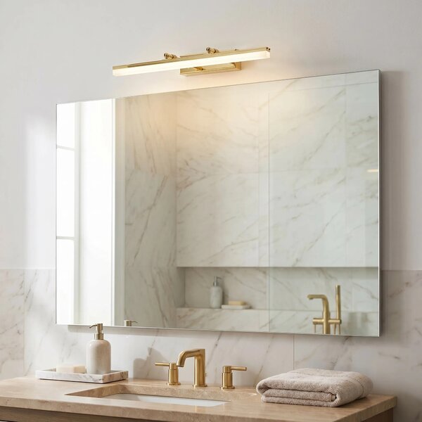 Επιτοίχο φωτιστικό μπάνιου LED APP1873-1W 60cm GOLD