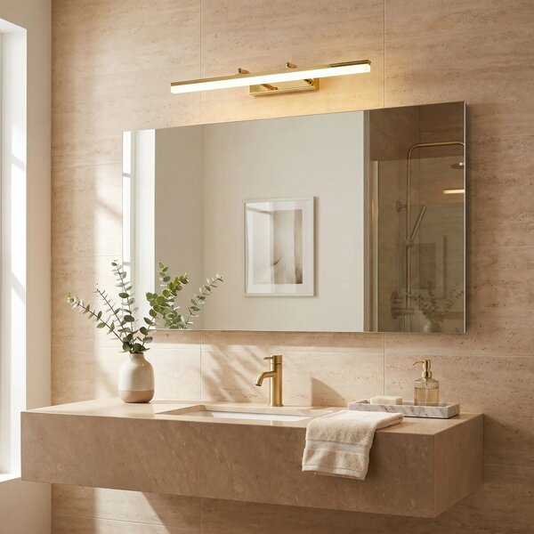 Επιτοίχο φωτιστικό μπάνιου LED APP1873-1W 60cm GOLD