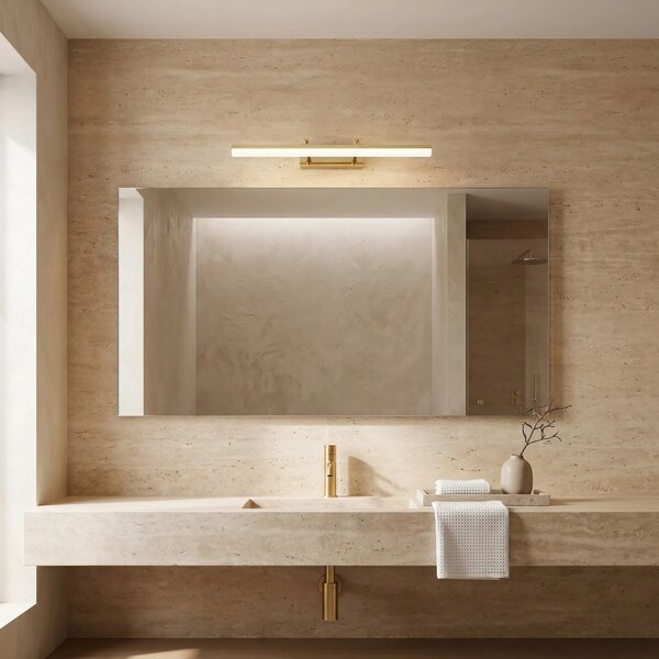 Επιτοίχο φωτιστικό μπάνιου LED APP1873-1W 60cm GOLD