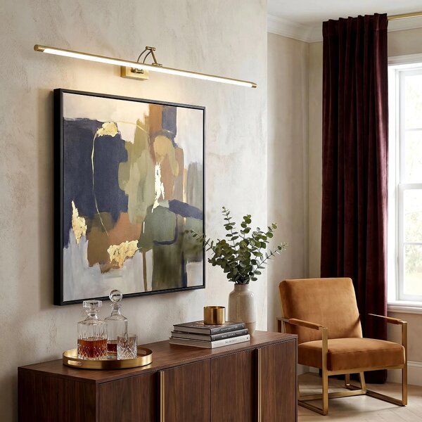 Επιτοίχο φωτιστικό μπάνιου LED SWE024-1W 80cm Brush Gold