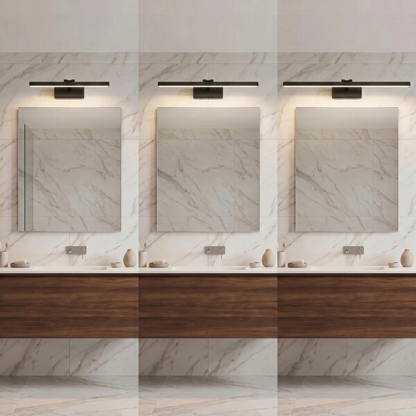 Επιτοίχο φωτιστικό μπάνιου APP1868-1W 80 cm Black