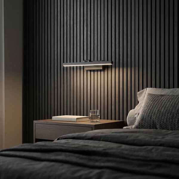 Επιτοίχο φωτιστικό μπάνιου LED APP1866-1W 40 cm Black