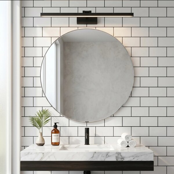 Επιτοίχο φωτιστικό μπάνιου APP1868-1W 80 cm Black