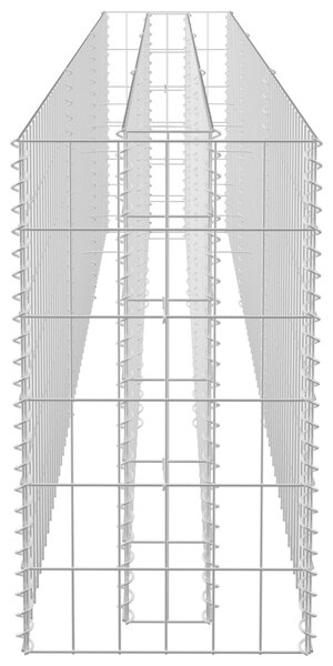 VidaXL Συρματοκιβώτιο-Γλάστρα Υπερυψωμένη 270x30x60 εκ. Γαλβ. Χάλυβας