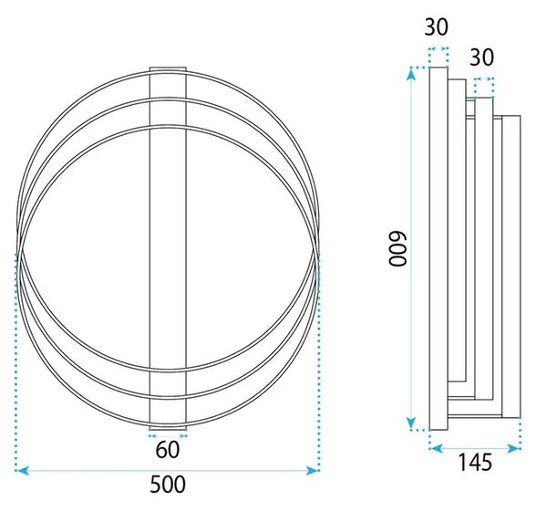 Φωτιστικό οροφής LED SWE058-C BLACK