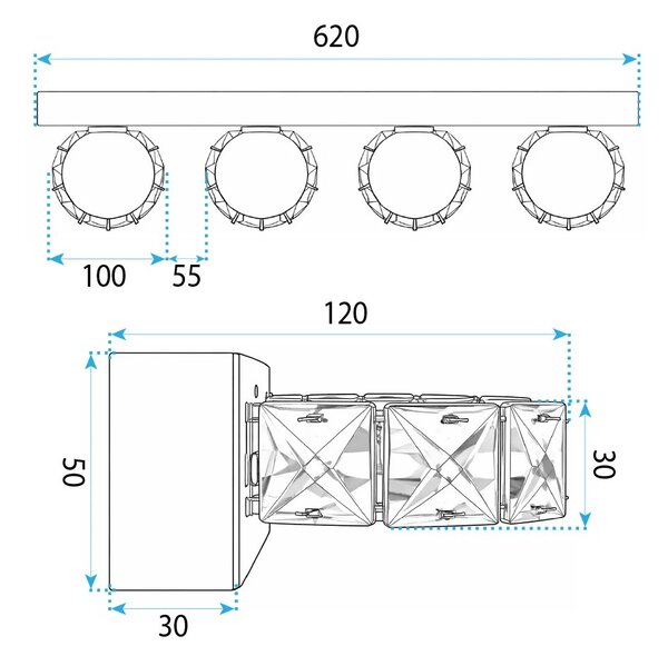 ΦΩΤΙΣΤΙΚΟ ΤΟΙΧΟΥ ΜΠΑΝΙΟΥ LED APP1941-4W GOLD