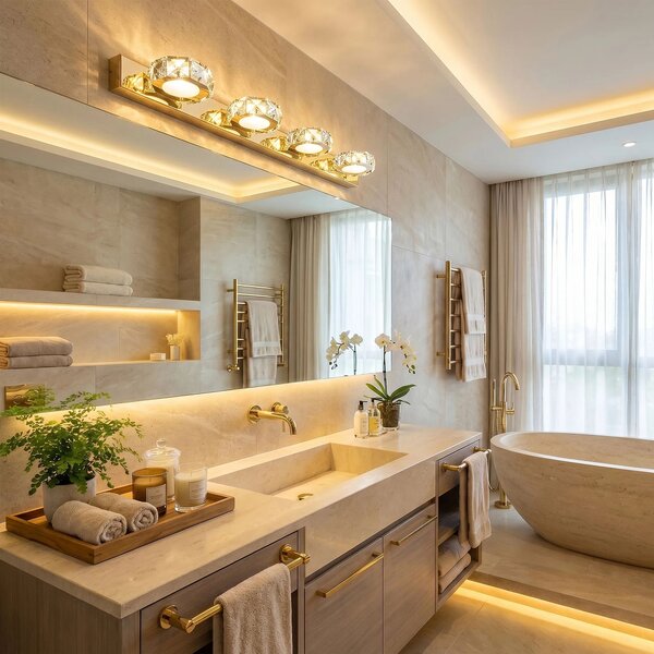 ΦΩΤΙΣΤΙΚΟ ΤΟΙΧΟΥ ΜΠΑΝΙΟΥ LED APP1941-4W GOLD
