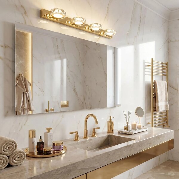 ΦΩΤΙΣΤΙΚΟ ΤΟΙΧΟΥ ΜΠΑΝΙΟΥ LED APP1941-4W GOLD