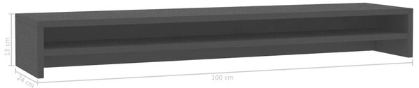 VidaXL Βάση Οθονών Μαύρη 100 x 24 x 13 εκ. από Μοριοσανίδα