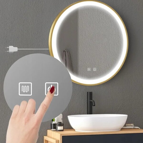 ΚΑΘΡΕΦΤΗΣ ΤΟΙΧΟΥ LED 50cm MMJ BRUSH GOLD