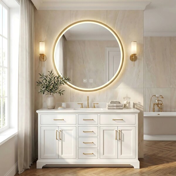 ΚΑΘΡΕΦΤΗΣ ΤΟΙΧΟΥ LED 50cm MMJ BRUSH GOLD