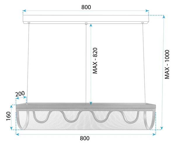 Κρεμαστό φωτιστικό οροφής Led APP1409-CP 80cm