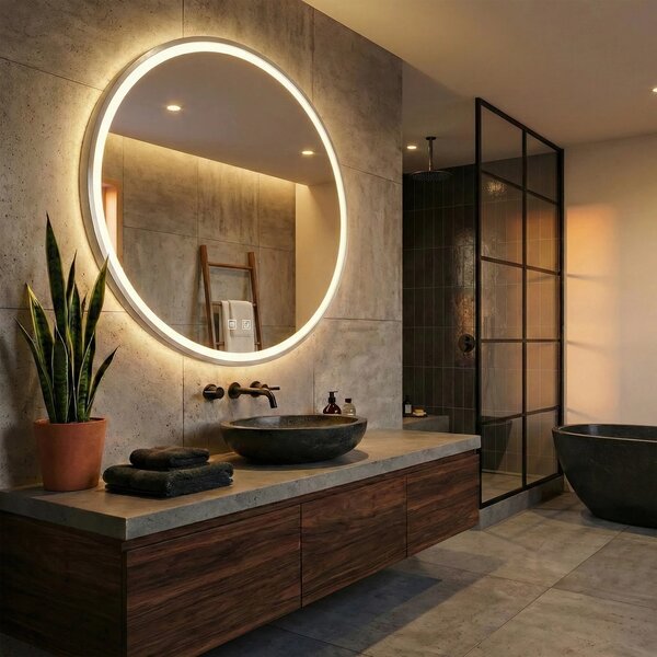 ΚΑΘΡΕΦΤΗΣ ΤΟΙΧΟΥ LED 60cm MMJ BRUSH SILVER